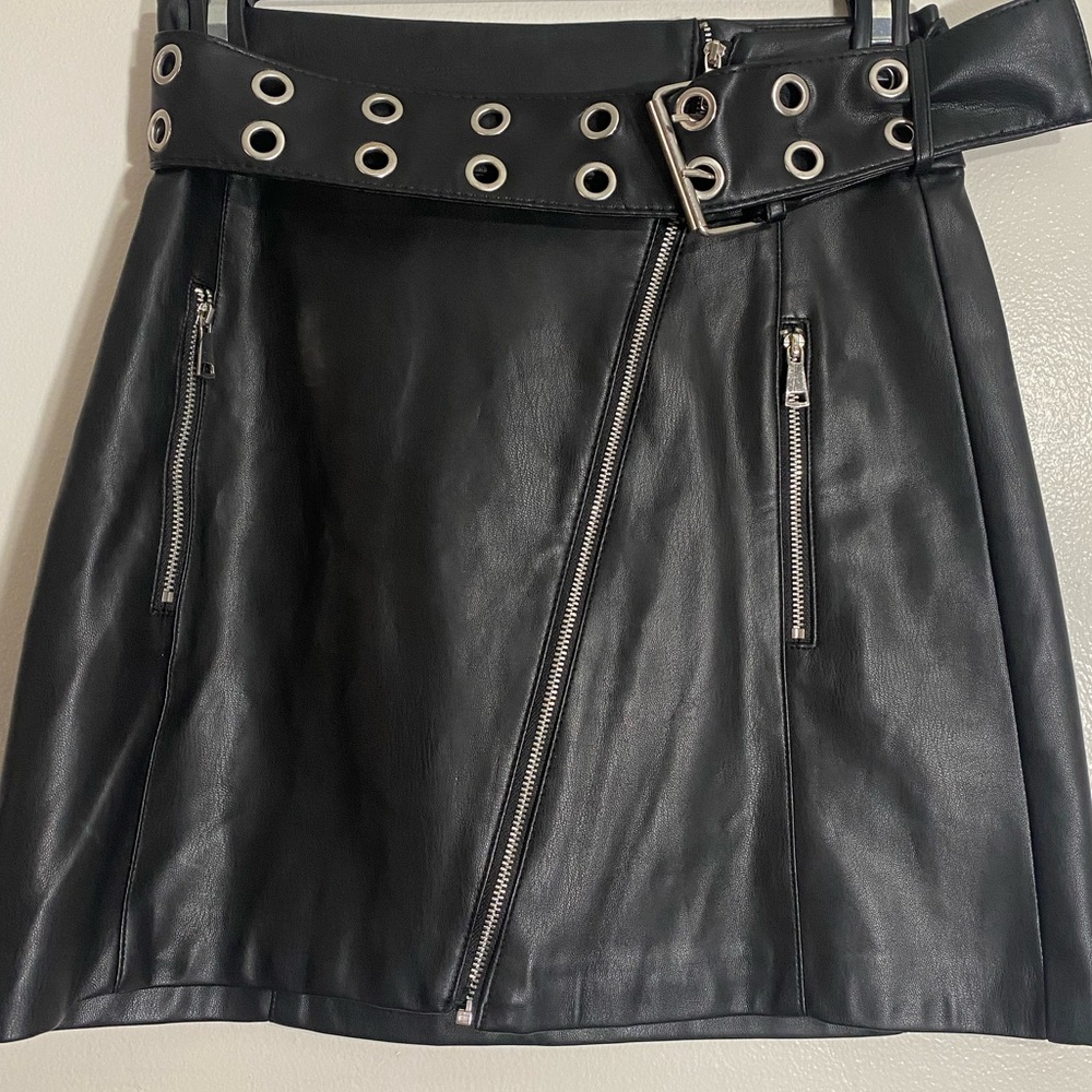 Black Leather Zara Skirt